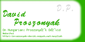 david proszonyak business card